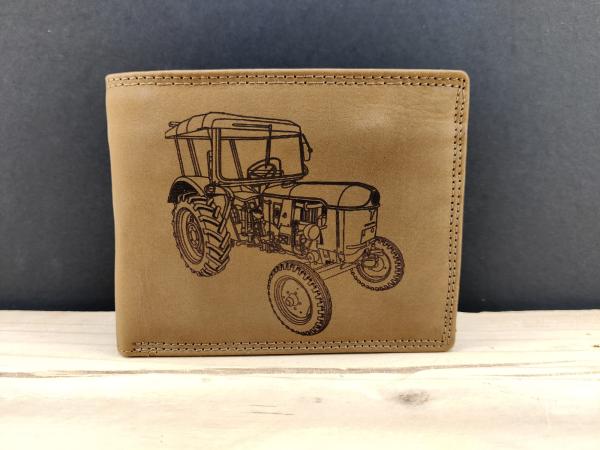 Deutz D25 D 25 Echt Leder Geldbörse